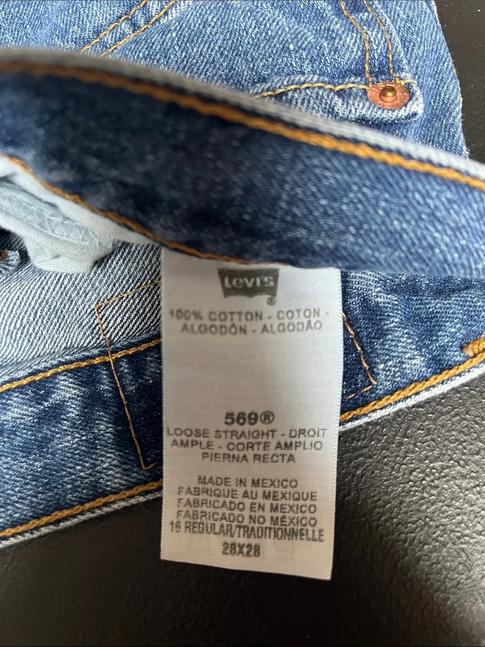 Levi's 569 Loose Straight Denim Jeans 28 x 28